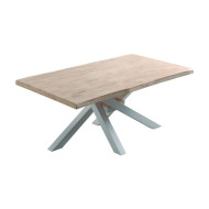Mesa comedor industrial GAEL patas metal cruzadas