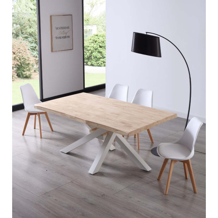 Mesa comedor industrial GAEL patas metal cruzadas
