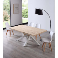 Mesa comedor industrial GAEL patas metal cruzadas