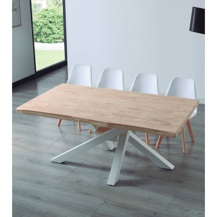 Mesa comedor industrial GAEL patas metal cruzadas