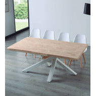 Mesa comedor industrial GAEL patas metal cruzadas