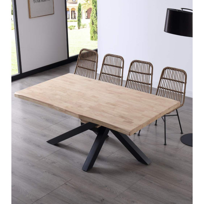Mesa comedor industrial GAEL patas metal cruzadas