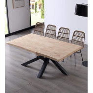 Mesa comedor industrial GAEL patas metal cruzadas