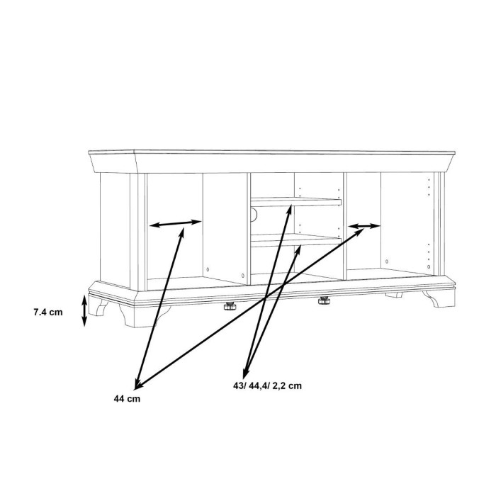 Mueble TV 150 cm ancho KAREN | Cambia Tus Muebles