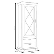 Vitrina alta de salón-comedor KAREN