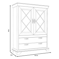 Vitrina doble de salón-comedor KAREN