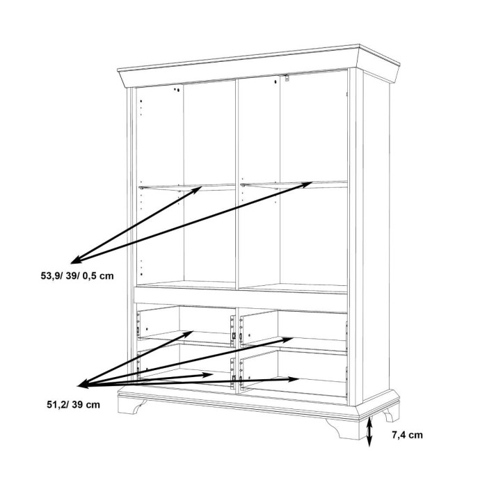 Vitrina doble de salón-comedor KAREN