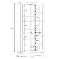 Vitrina alta blanca y cristal SNOW