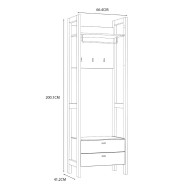 Mueble perchero para recibidor BJORN