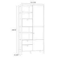 Vitrina doble alta BJORN estilo nórdico