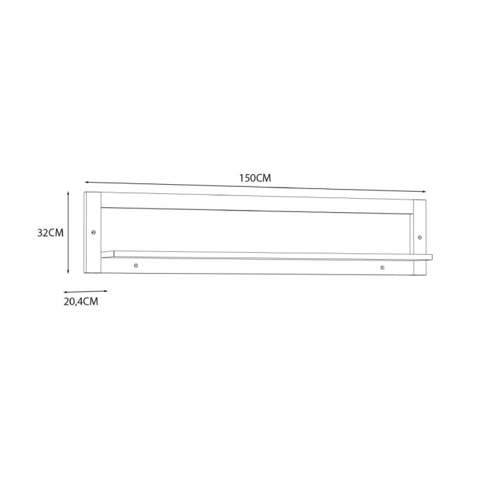 Estante pared BJORN estilo nórdico