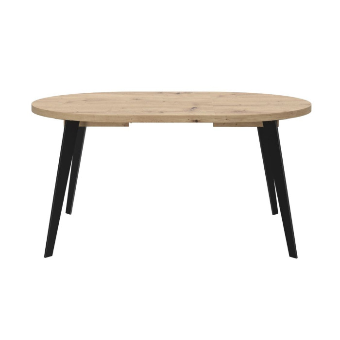 Mesa comedor redonda extensible industrial LOKI