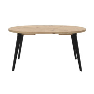 Mesa comedor redonda extensible industrial LOKI