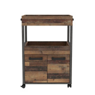 Mueble bar BACO con ruedas estilo industrial