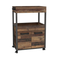 Mueble bar BACO con ruedas estilo industrial