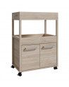 Mueble bar BACO con ruedas estilo industrial