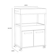 Mueble bar BACO con ruedas estilo industrial