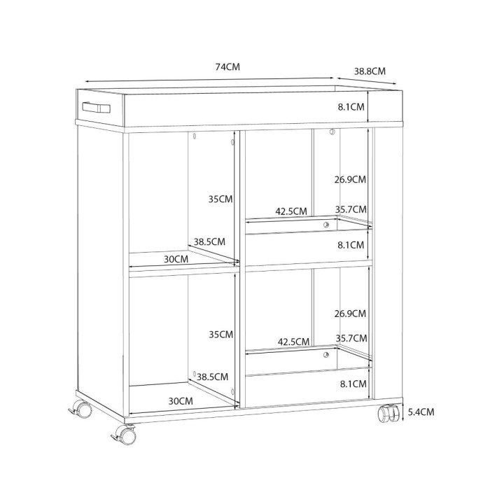 Mueble bar con ruedas RONY