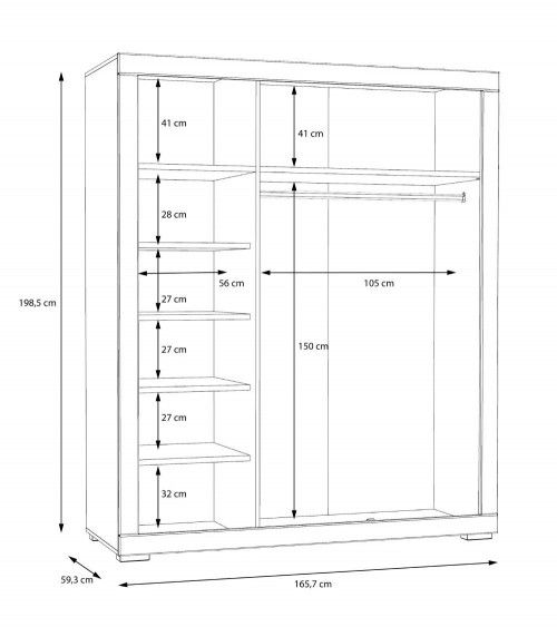 Acerca de la configuración Sabio Celsius Armario ropero 3 puertas blanco SNOW | Cambia Tus Muebles