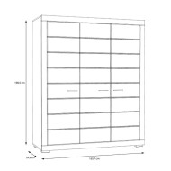 Armario ropero 3 puertas blanco SNOW