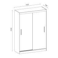 Armario 2 puertas correderas 150 cm JANGO