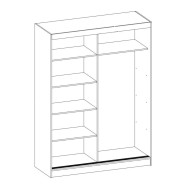 Armario 2 puertas correderas 180 cm JANGO