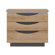 Mesita de noche 3 cajones con luces led SATURN