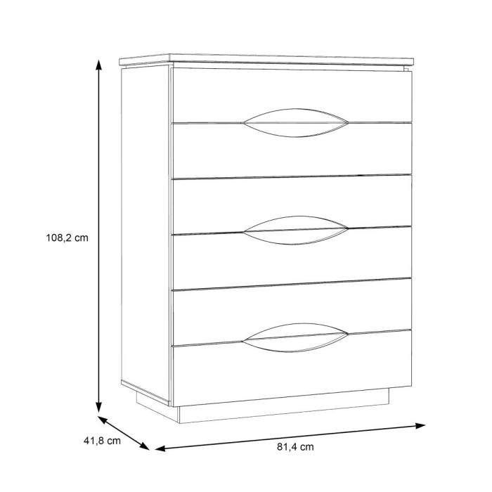 Sinfonier 6 cajones con luces led SATURN