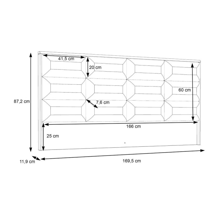 Cabecero de cama de 170 cm SATURN