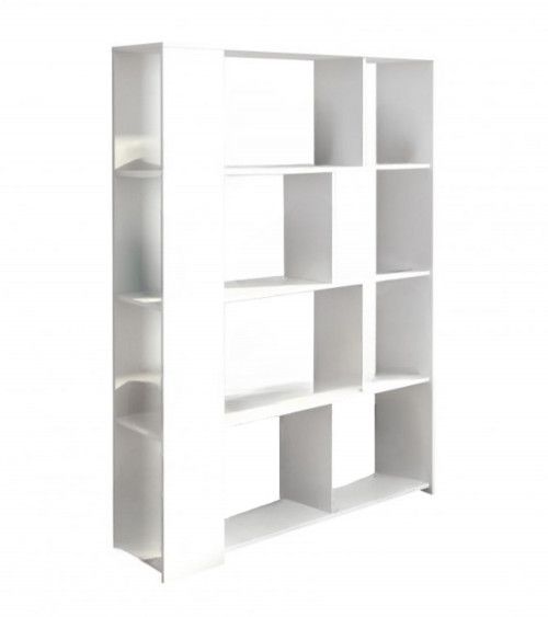 Mueble estantería NOAH. Librería abierta 175 de altura x 129 cm de anchoen  roble y gris antracita