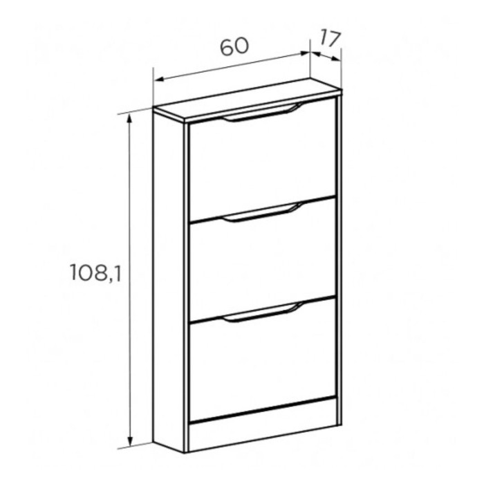 Mueble zapatero CHASE 3 puertas