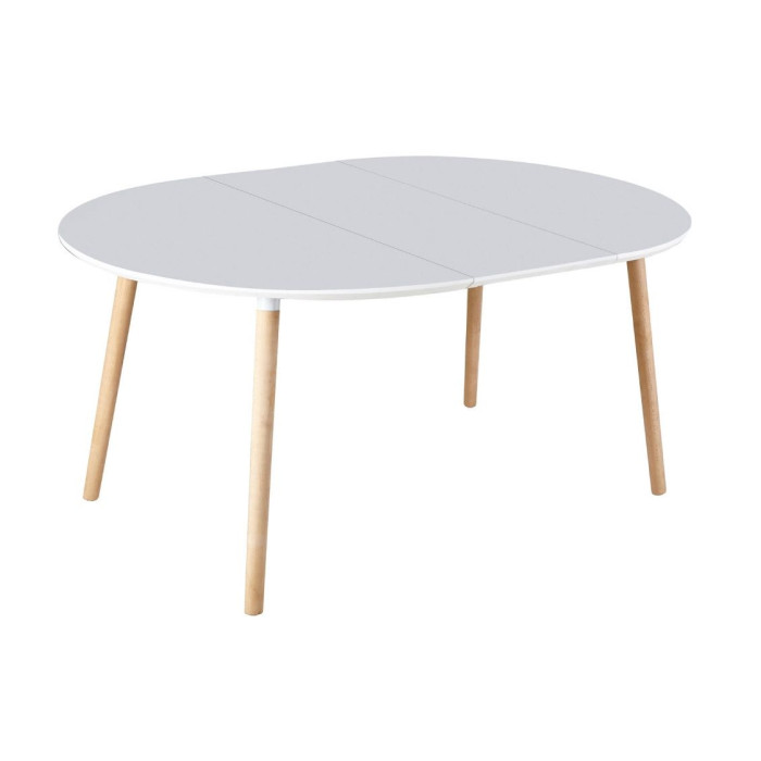 Mesa comedor redonda extensible NÓRDICA