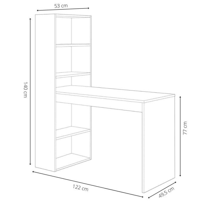Mesa escritorio con estantería VITO