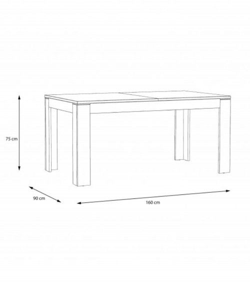 Sueña y Descansa Mesa Libro Blanca Extensible, salón Comedor o Cocina de 90  x 80 Extensible 160 cm