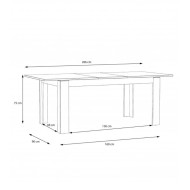 Mesa comedor extensible blanca SNOW