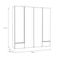 Armario ropero 4 puertas LENY