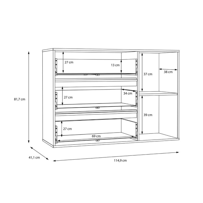 Cómoda cajonera LENY