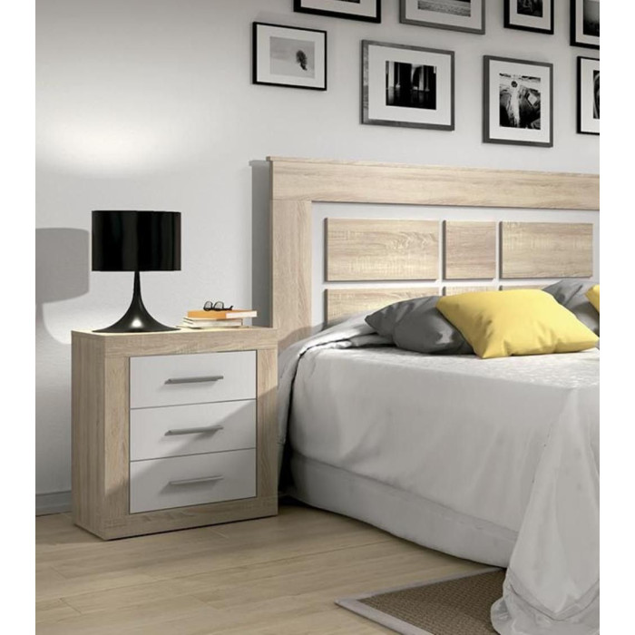 Mesita de noche 3 cajones JANA