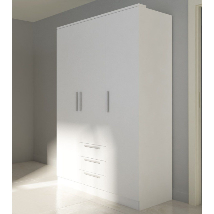 Armario ropero CUBE 3 puertas + 3 cajones