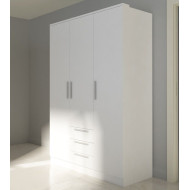 Armario ropero CUBE 3 puertas + 3 cajones
