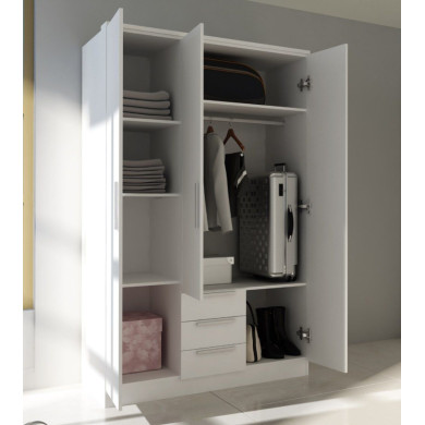 Armario ropero CUBE 3 puertas + 3 cajones