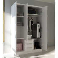 Armario ropero CUBE 3 puertas + 3 cajones