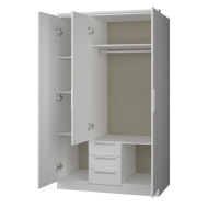 Armario ropero CUBE 3 puertas + 3 cajones