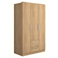 Armario ropero CUBE 3 puertas + 3 cajones