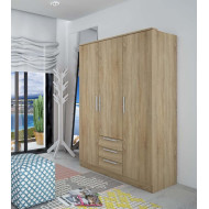 Armario ropero CUBE 3 puertas + 3 cajones