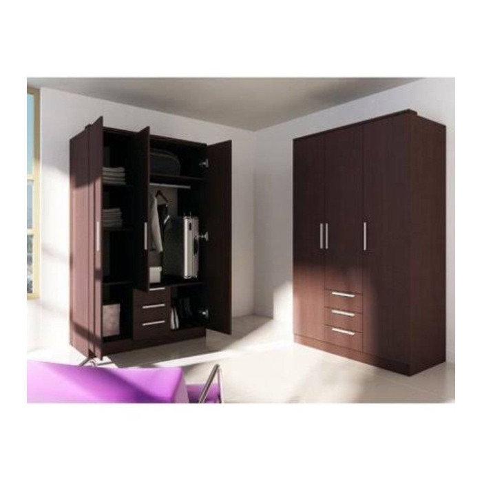 Armario ropero CUBE 3 puertas + 3 cajones