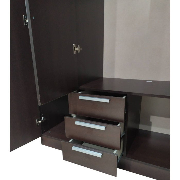 Armario ropero CUBE 3 puertas + 3 cajones