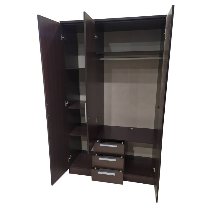 Armario ropero CUBE 3 puertas + 3 cajones