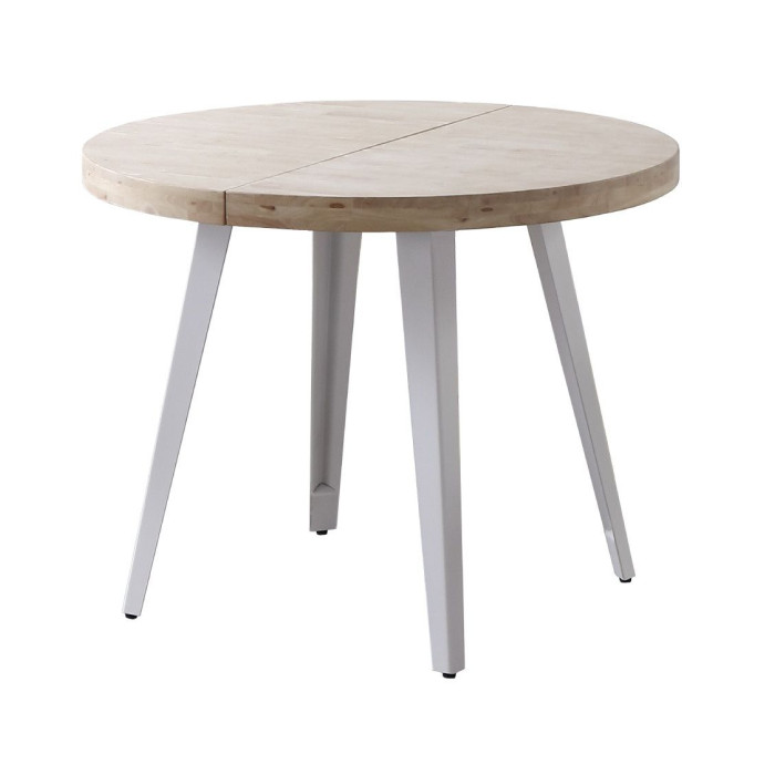 Mesa comedor redonda extensible industrial SKADI