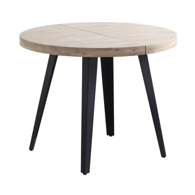 Mesa comedor redonda extensible industrial SKADI Mesa comedor redonda extensible industrial SKADI